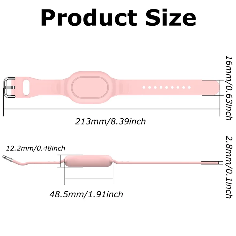 Für Xiaomi Tag wasserdichtes Silikonarmband, komfortables Schutzband - Rosa