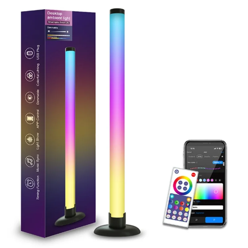 Lampada LED Atmosferica da Gioco SAL061, Lampada Ambientale USB RGB a 360 Gradi con Sincronizzazione Musicale, Controllo Smart APP