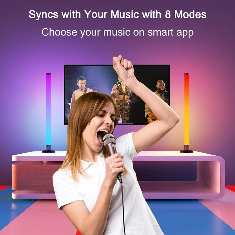 Lampada LED Atmosferica da Gioco SAL061, Lampada Ambientale USB RGB a 360 Gradi con Sincronizzazione Musicale, Controllo Smart APP