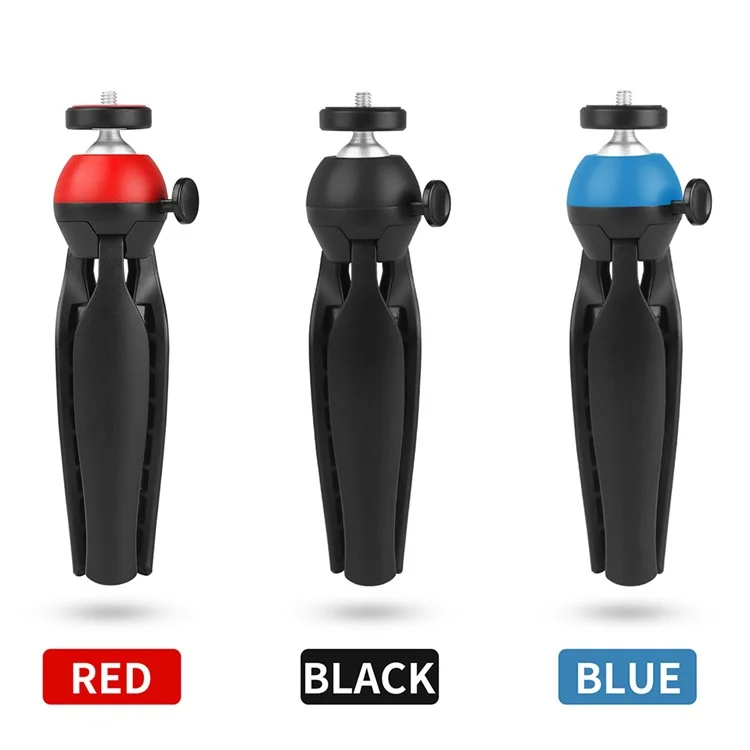 ADAI VK-01 Microphone with Handheld Tripod Phone Clamp Set for 3.5mm Audio Equipment - Black