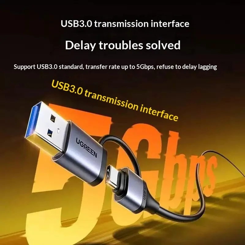 UGREEN CM726-25773 USB A / USB C 2 in 1 2K / 30Hz Video Capture Card with 4K HD Loop Out for Live Streaming Gaming