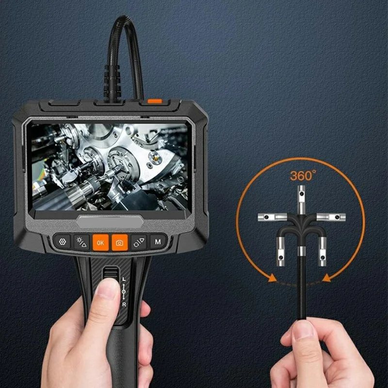 S10 8,5 mm enkele lens 5 inch IPS-scherm buisinspectiecamera IP67 waterdichte industriële boroscopische camera