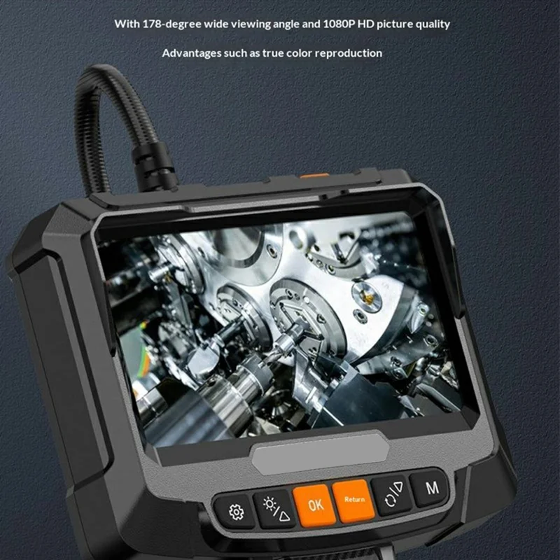 S10 8,5 mm enkele lens 5 inch IPS-scherm buisinspectiecamera IP67 waterdichte industriële boroscopische camera