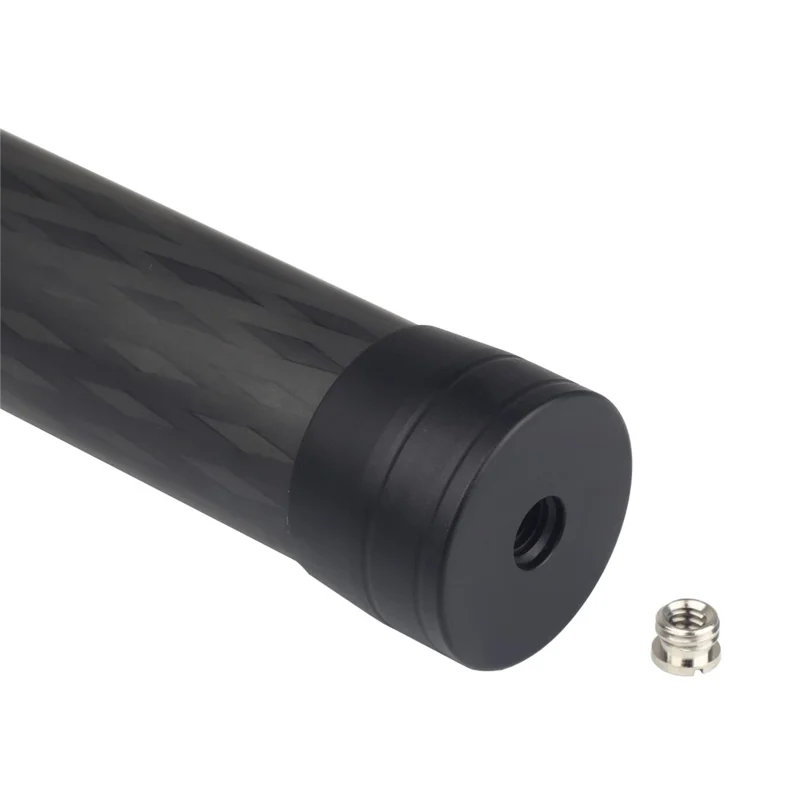 ADAI MC-35 Carbon Fiber Extension Pole Handheld Bar Telescopic Stick Rod with 1/4 inch Thread - Black