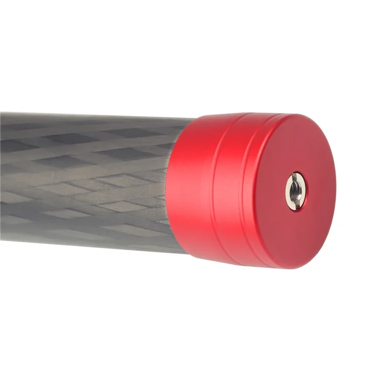ADAI MC-35 Carbon Fiber Extension Pole Handheld Bar Telescopic Stick Rod with 1/4 inch Thread - Red