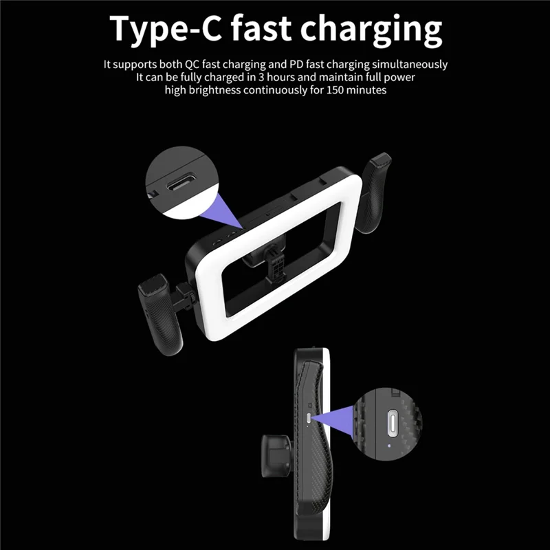 K03 Luz Anel Portátil com 3 Temperaturas de Cor, Controlo Remoto por Bluetooth, Suporte para Telemóvel, Luz LED de Preenchimento para Transmissões em Direto