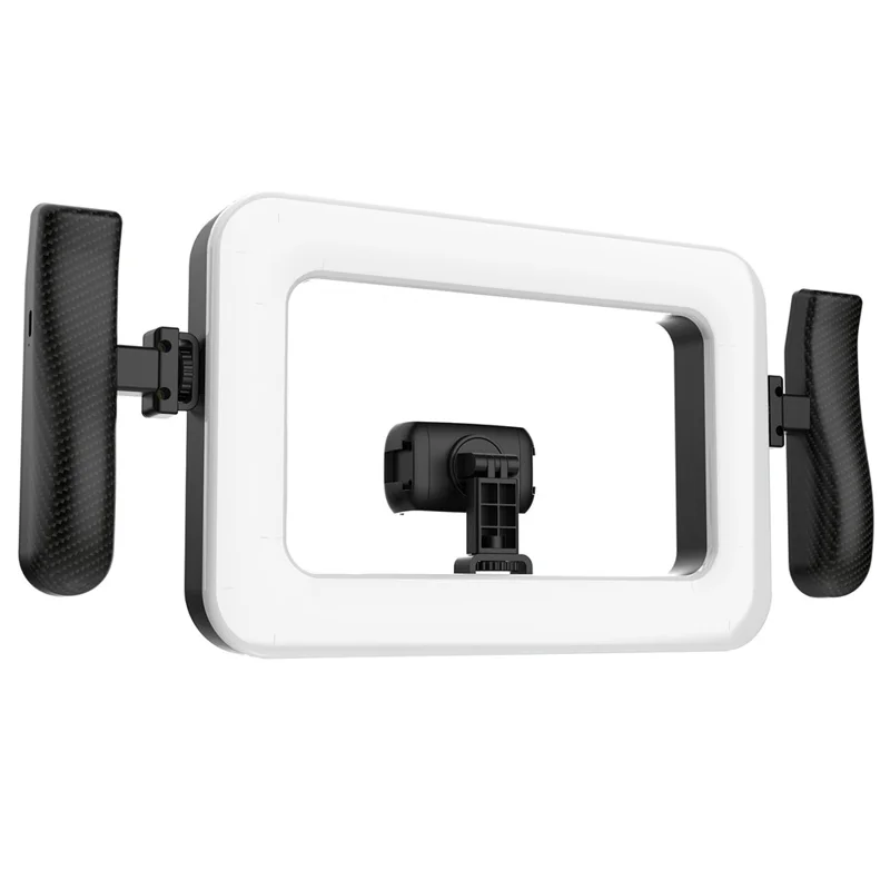 K03 Luz Anel Portátil com 3 Temperaturas de Cor, Controlo Remoto por Bluetooth, Suporte para Telemóvel, Luz LED de Preenchimento para Transmissões em Direto
