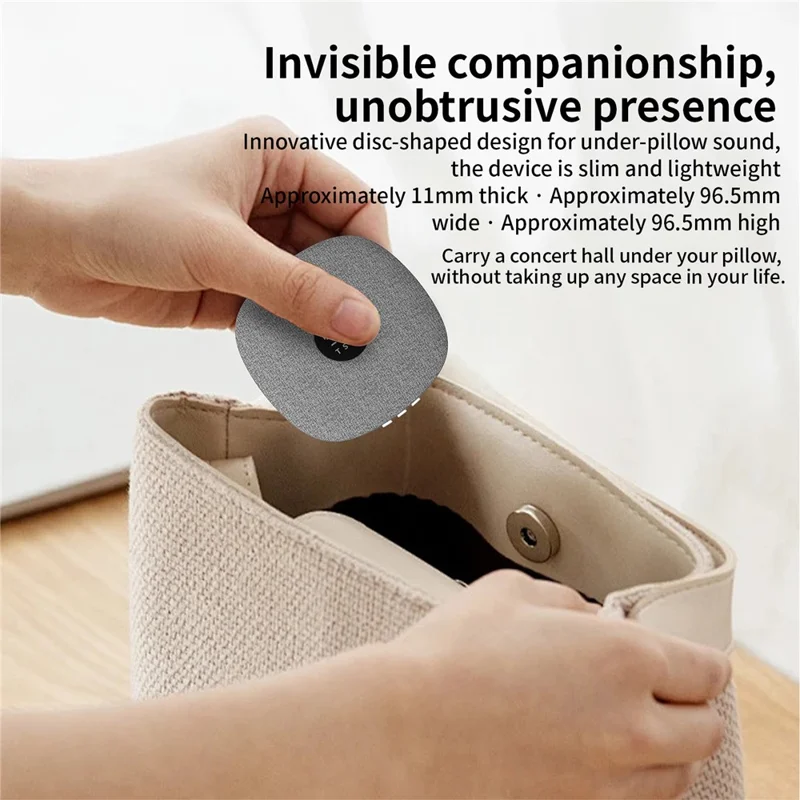 QY15 Haut-parleur pour sommeil, disque sonore sous oreiller, haut-parleur à conduction osseuse Bluetooth - Bleu
