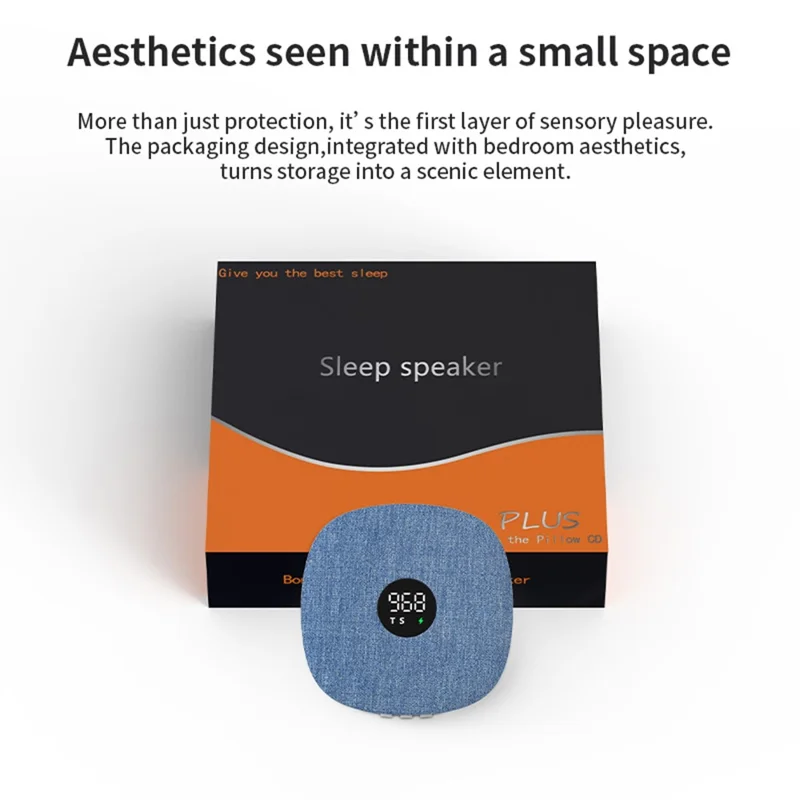 QY15 Haut-parleur pour sommeil, disque sonore sous oreiller, haut-parleur à conduction osseuse Bluetooth - Bleu