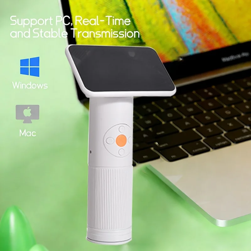 S388 Kids Digital Microscope 2MP 2.8 inch 1600X Magnification Microscope for Science Education (without Memory Card) - White