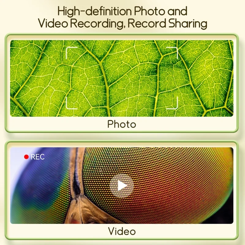 S388 Kids Digital Microscope 2MP 2.8 inch 1600X Magnification Microscope for Science Education (without Memory Card) - White