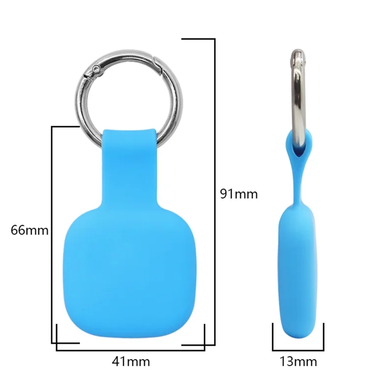 Skyblå silikonfodral för Tile Mate (2024) med Bluetooth-kompatibel spårare, vattentät skyddshölta med nyckelring