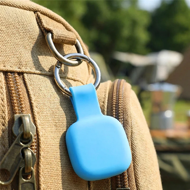 Skyblå silikonfodral för Tile Mate (2024) med Bluetooth-kompatibel spårare, vattentät skyddshölta med nyckelring