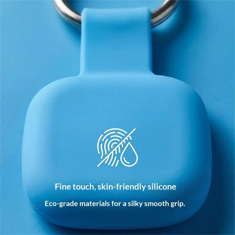 Skyblå silikonfodral för Tile Mate (2024) med Bluetooth-kompatibel spårare, vattentät skyddshölta med nyckelring