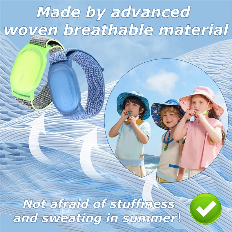 Funda protectora para localizador Xiaomi Tag con cubierta impermeable de TPU y correa de nailon tejido - Azul concha