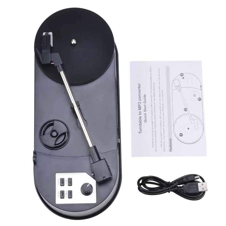 EZCAP 613 33/45RPM Tocadiscos Convertidor de MP3 Guarde la música de vinilo en tarjeta TF/Disco USB con altavoz incorporado