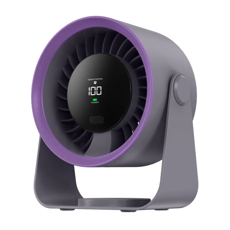 Ventoinha de Secretária SL622 com Ecrã Digital LCD de 100 Velocidades, Sem Fios, para Quarto Escritório, para Mesa ou Montagem na Parede - Cinzento
