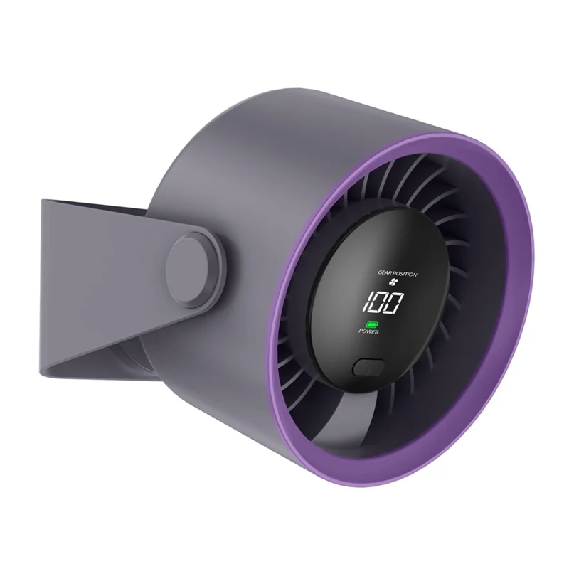 Ventoinha de Secretária SL622 com Ecrã Digital LCD de 100 Velocidades, Sem Fios, para Quarto Escritório, para Mesa ou Montagem na Parede - Cinzento