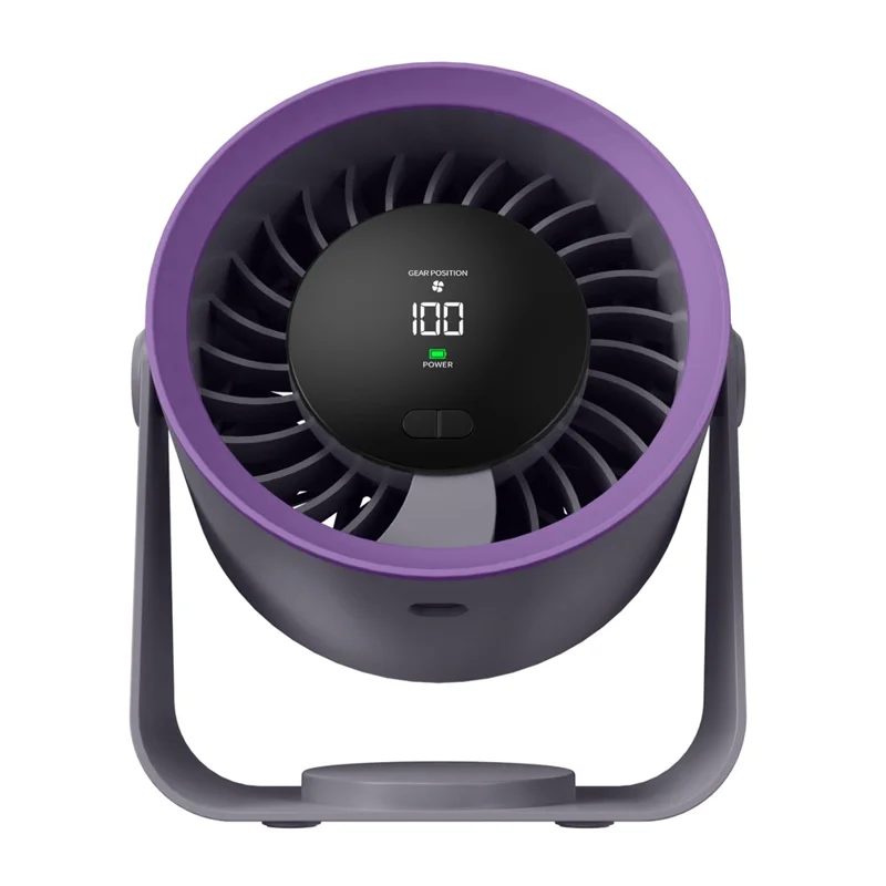 Ventoinha de Secretária SL622 com Ecrã Digital LCD de 100 Velocidades, Sem Fios, para Quarto Escritório, para Mesa ou Montagem na Parede - Cinzento