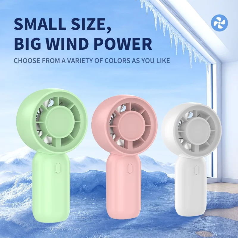 Ventilateur portable mini SL631, ventilateur de poche silencieux rechargeable USB-C 3 vitesses, pour bureau et extérieur - Blanc