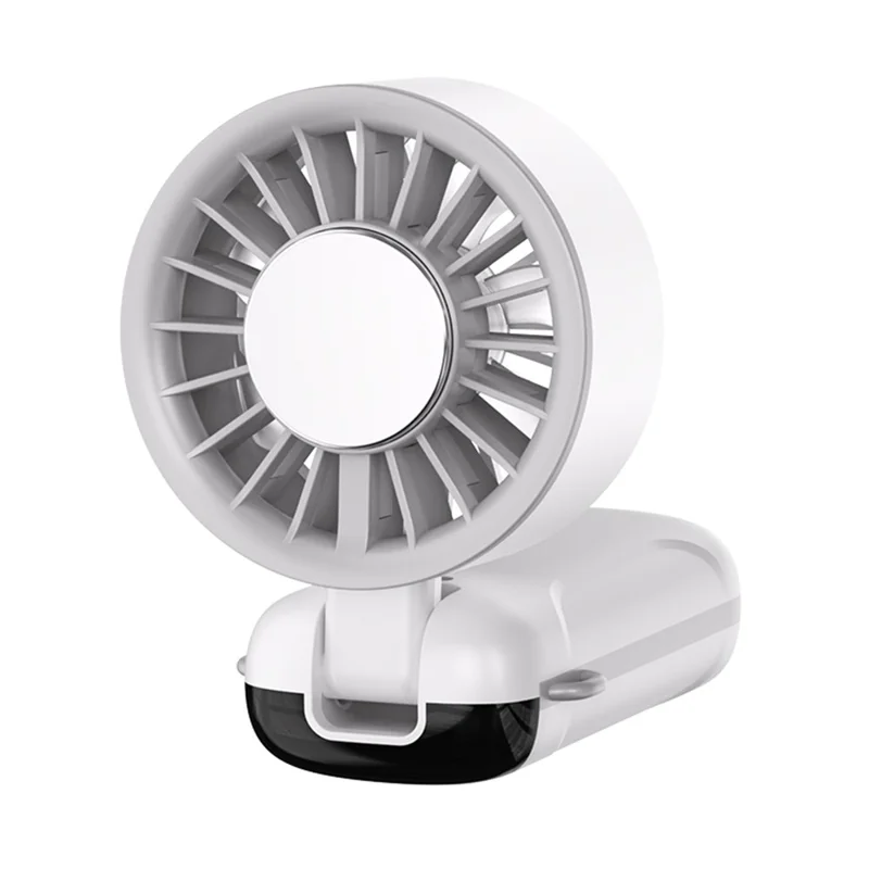 Ventoinha Portátil Mini SL633 com Arrefecimento a Gelo USB, 100 Velocidades, com Ecrã Digital LED - Branco