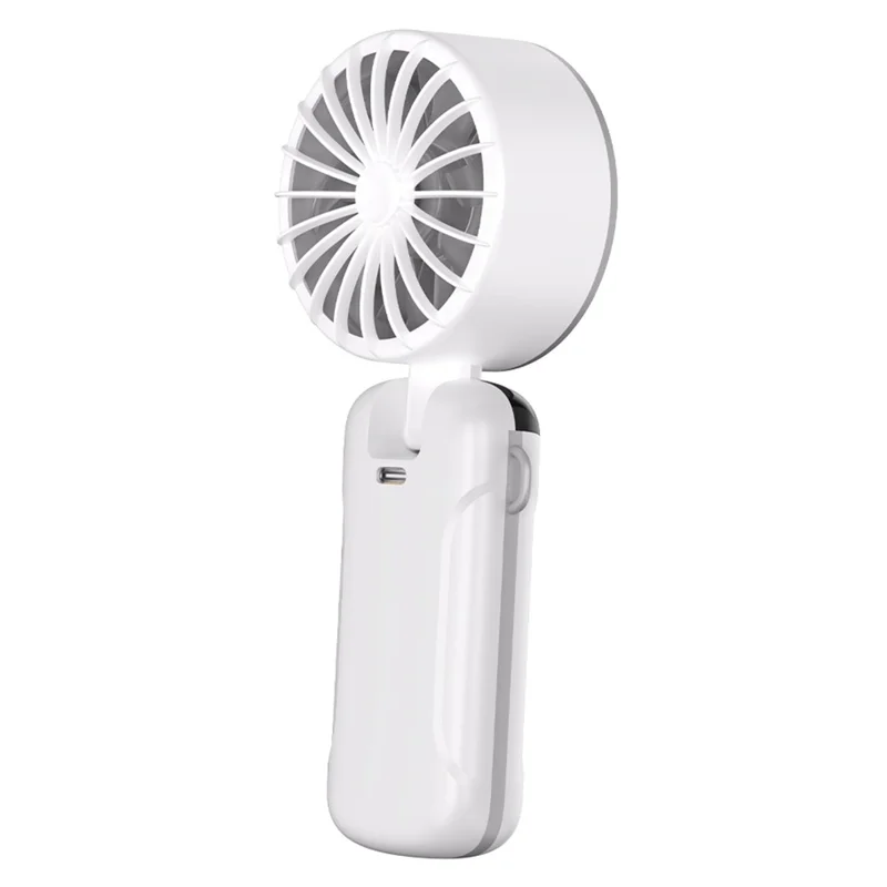 Ventoinha Portátil Mini SL633 com Arrefecimento a Gelo USB, 100 Velocidades, com Ecrã Digital LED - Branco