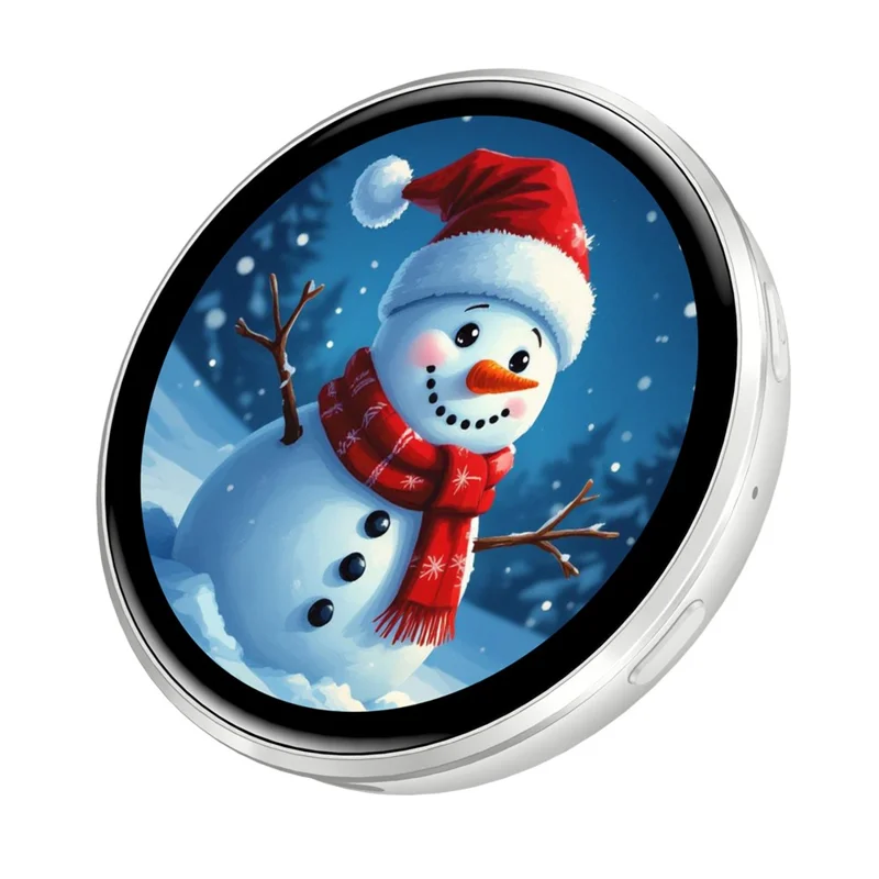 H01 Badge Elettronico 1,85 Pollici Schermo Tattile HD Display Dinamico Magnetico Spilla Regalo da Indossare - Bianco