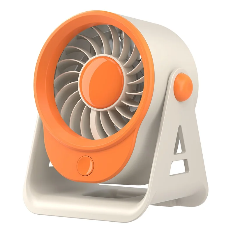 F16 Mini Desktop Fan USB Rechargeable Ai Circulation 4-Speed Brushless Motor Table Wall-Mounted Fan for Office - Orange