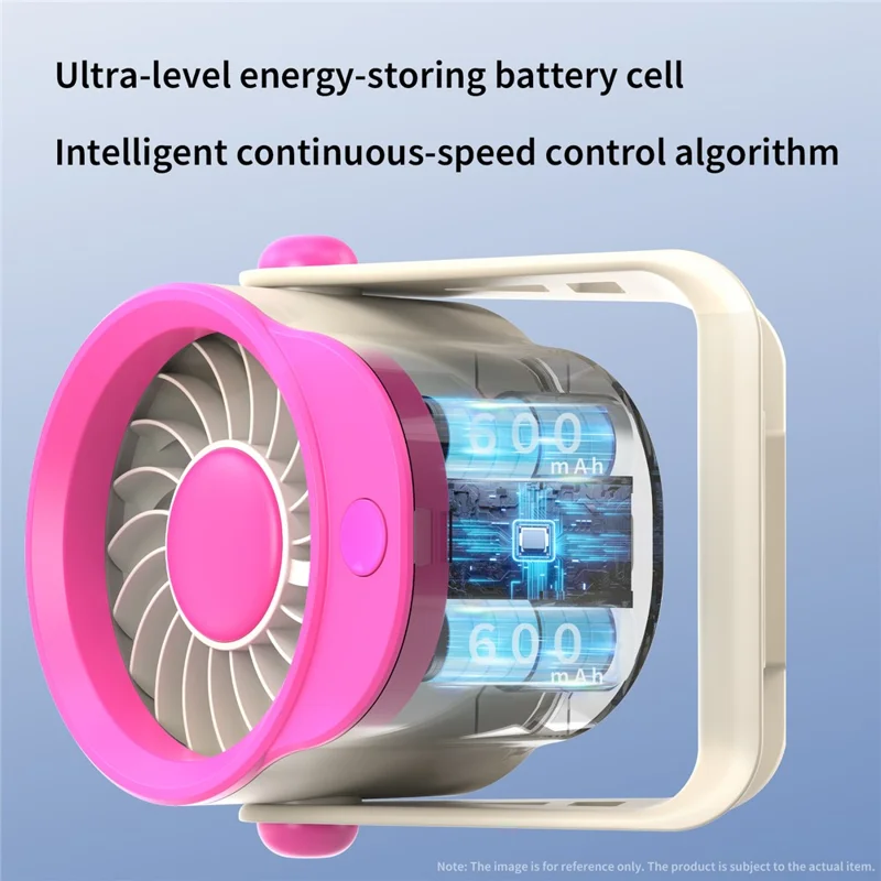 F16 Mini Desktop Fan USB Rechargeable Ai Circulation 4-Speed Brushless Motor Table Wall-Mounted Fan for Office - Orange