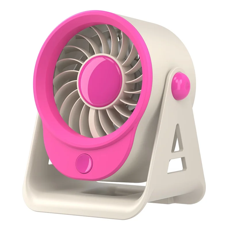 F16 Mini Desktop Fan USB Rechargeable Ai Circulation 4-Speed Brushless Motor Table Wall-Mounted Fan for Office - Rose
