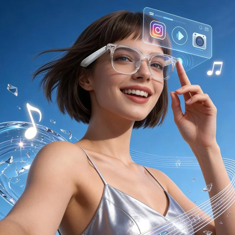 Occhiali intelligenti F70 AI Bluetooth Occhiali da ciclismo e guida con chiamata e lente foto cromatica - Montatura nera / Lente grigia