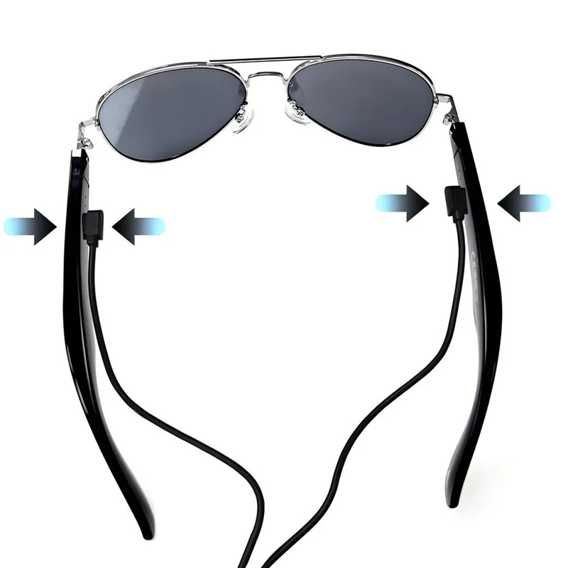 F61 Gafas Inteligentes AI con Bluetooth Traducción de Voz en Más de 100 Idiomas Navegación por Voz Llamadas y Música - Montura Plateada / Lentes Grises