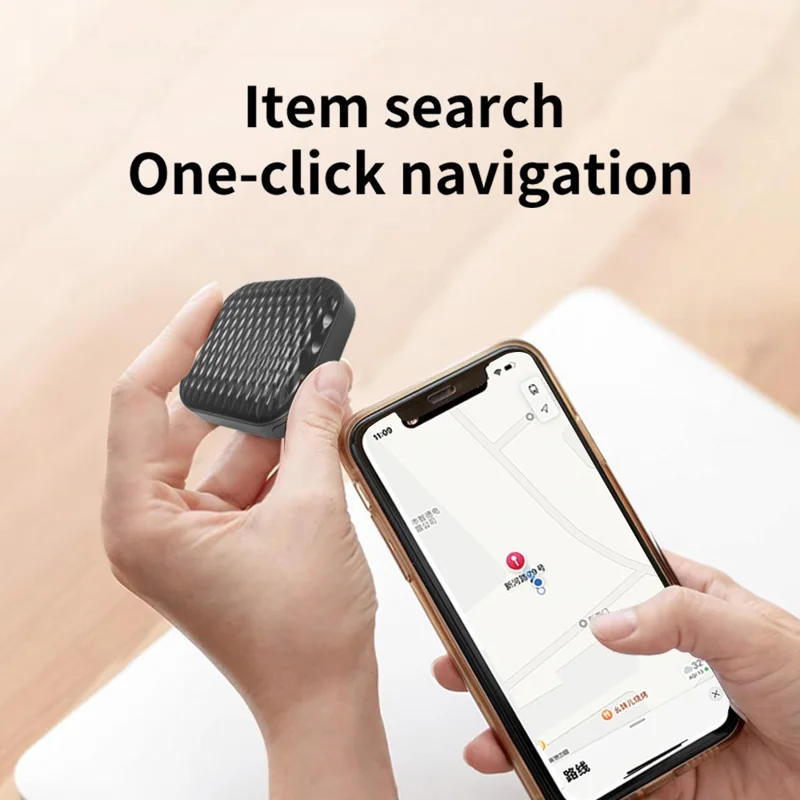 F25 Bluetooth-compatible Anti-Lost Tracker Pet Kids Elderly Global Locator Compatible with Find My App for iOS - Black