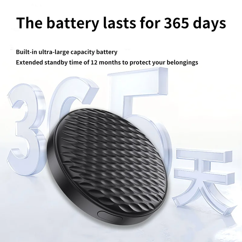 F26 Bluetooth-compatible Anti-Lost Tracker Apple Smart Pet Keys Wallet Finder Global Positioning Device Compatible with Apple Find My App for iOS - Black