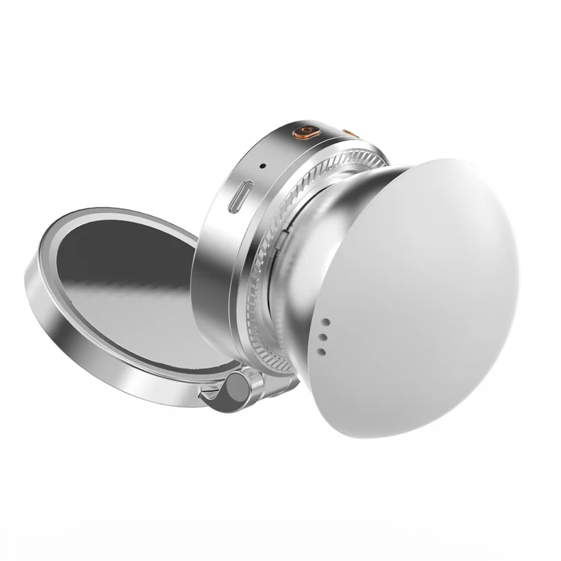 K08 Magnetisk fyllningsljus med spegel 360 graders vikbar selfie LED-ringljus 3-färgstemperatur mobilfotograferingsljus
