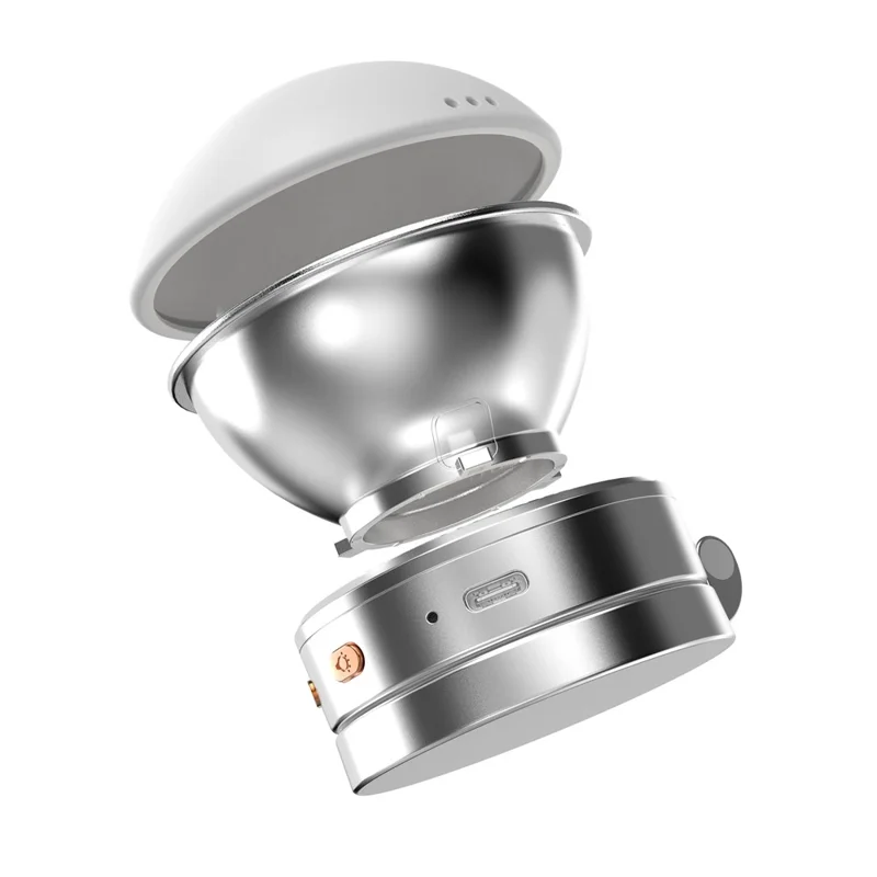 K08 Magnetisk fyllningsljus med spegel 360 graders vikbar selfie LED-ringljus 3-färgstemperatur mobilfotograferingsljus