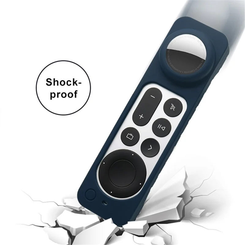 2-in-1 Remote Controller Bluetooth-compatible Tracker Soft Silicone Protective Sleeve Cover for Apple TV HD/4K AirTag - Wine Red