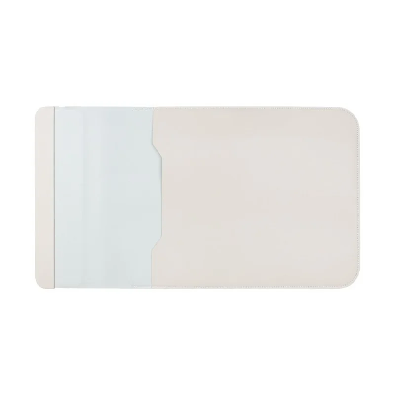 S112 3-in-1 Multifunctional PU Leather Laptop Sleeve with Magnetic Wireless 15W Fast Charging Pad Stand for Phone Earbuds - Grey
