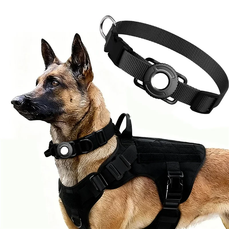 Für Apple AirTag (2. Generation) / AirTag Wasserdichter PC-Kasten Stoßfester Schutzüberzug für Haustierhalsband Outdoor-Tracker - Schwarz