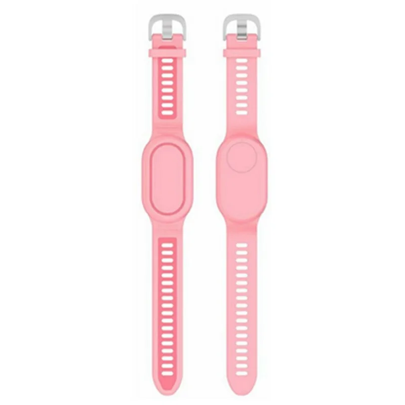 Wristband for Samsung Galaxy SmartTag2 Tracker Dual-Color Silicone Strap with Protective Cover - Pink