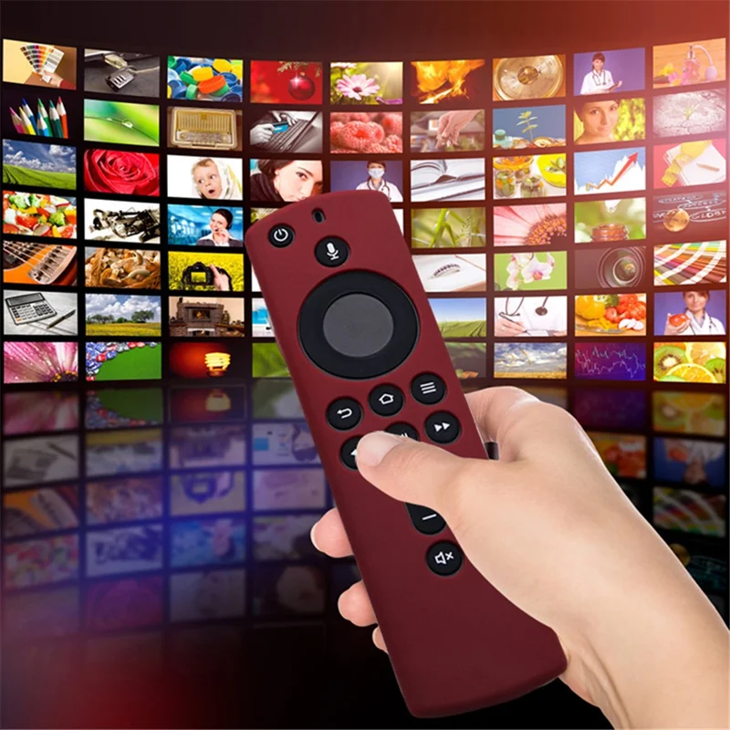 2-in-1 Remote Controller Bluetooth-compatible Tracker Silicone Protective Sleeve Cover for Apple AirTag Fire TV Stick 4K - Luminous Green