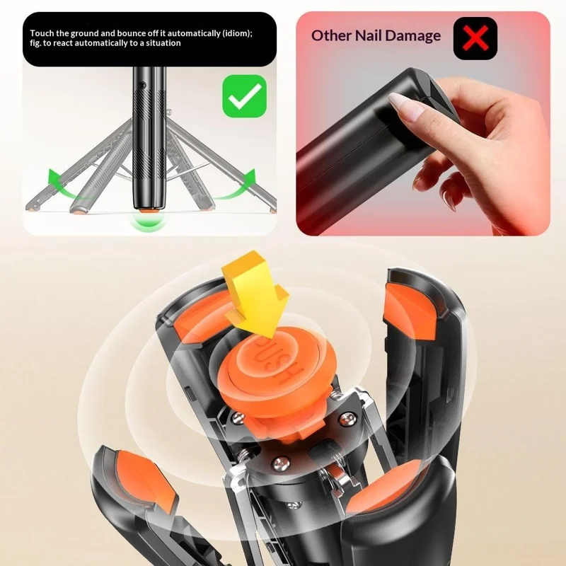 T35 Auto Pop-Up Extendable Tripod Bluetooth-compatible Selfie Stick with Remote Control for Photography - Black