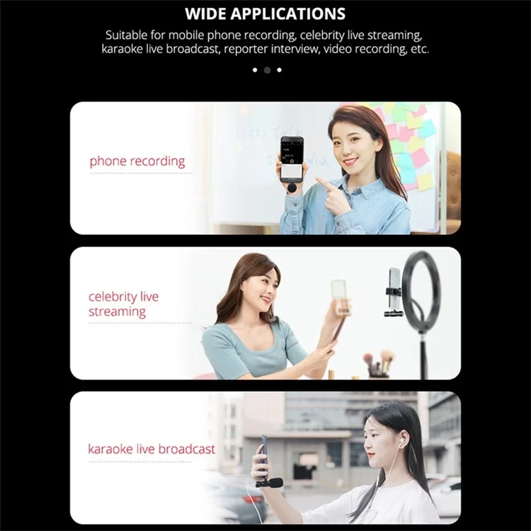 YELANGU YLG9925B-C Type-C Mini Microphone Mobile Phone Microphone Live Recording Mic