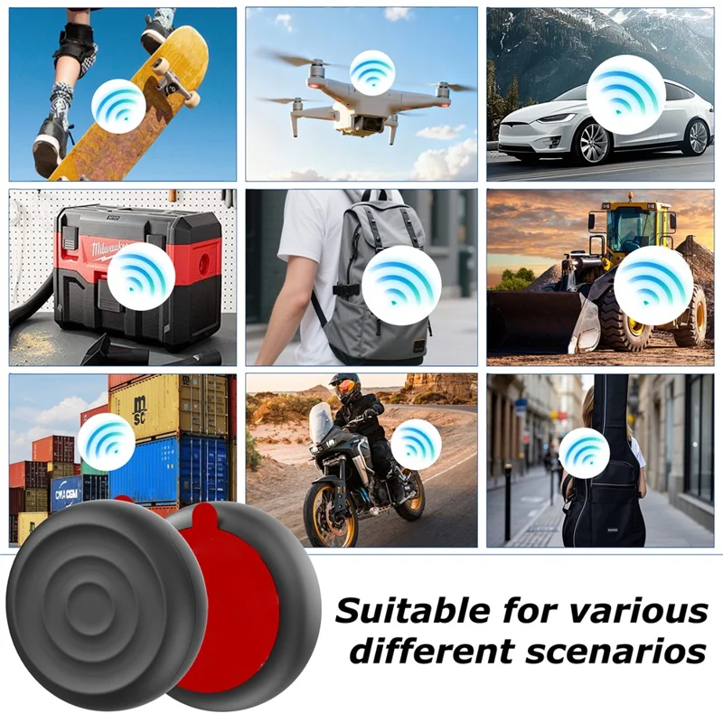 2 Stück Silikonhülle für Apple AirTag / AirTag 2 Wasserdichte, stoßfeste Schutzhülle mit Klebeunterseite