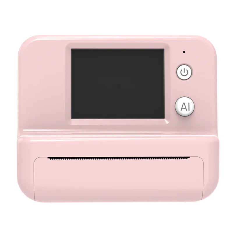 Q16 2,0 tommer bærbar AI-voice termisk printer 200DPI Bluetooth-kompatibel WiFi-udskrivningsenhed til børnenes tegningsetiketter - Lyserød