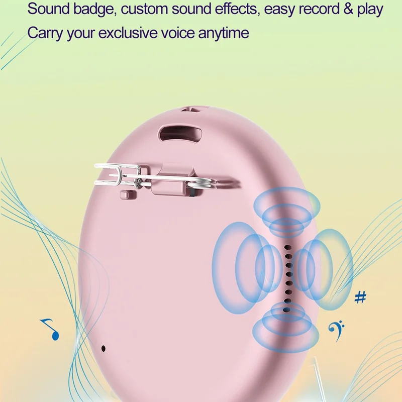 E01 1.7 Inch AI Smart Electronic Badge Bluetooth-compatible APP Anime Display Touch Screen Brooch Pin - Pink