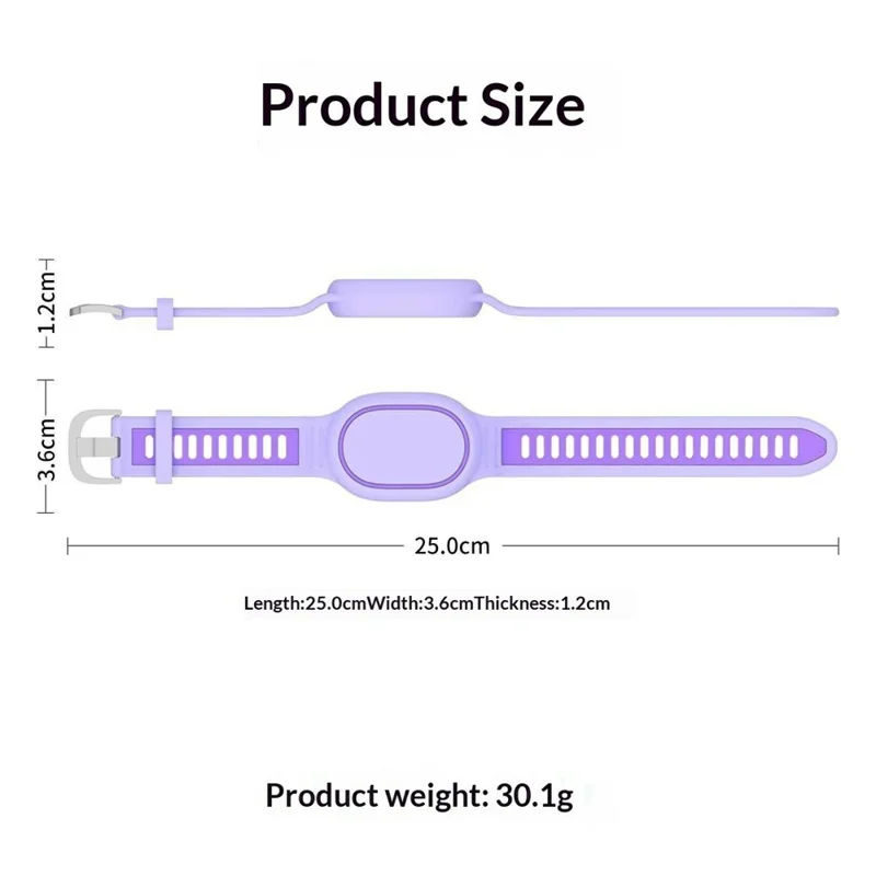 Wristband for Xiaomi Tag Bluetooth-compatible Tracker Dual-Color Silicone Strap with Protective Cover - Pink