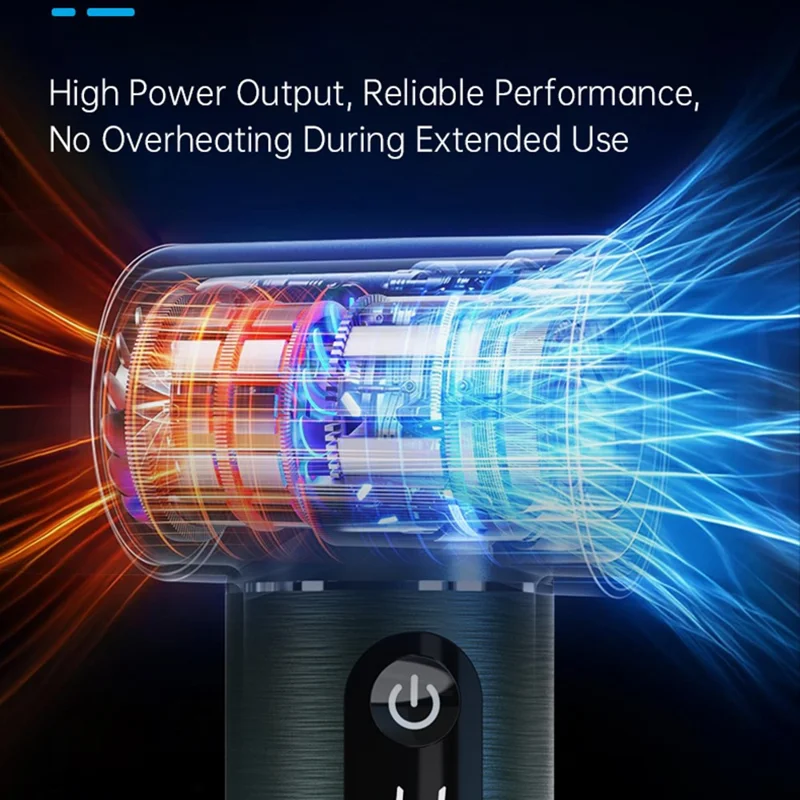 D15S Aluminum Air Duster Turbo Fan 130000RPM Wireless Handheld Turbo Blower for Car Computer Cleaning