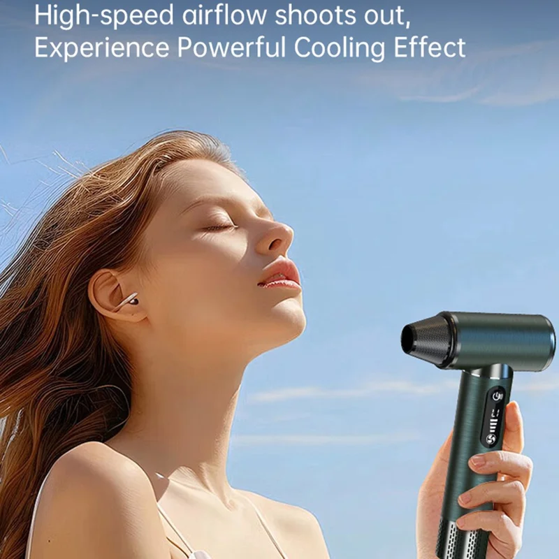 D15S Aluminum Air Duster Turbo Fan 130000RPM Wireless Handheld Turbo Blower for Car Computer Cleaning