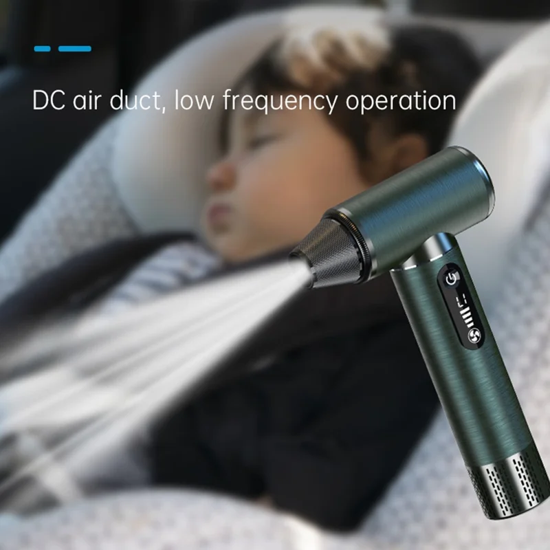 D15S Aluminum Air Duster Turbo Fan 130000RPM Wireless Handheld Turbo Blower for Car Computer Cleaning
